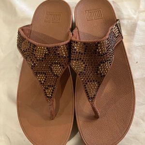 Fitflop rose gold copper color size 10 sandals